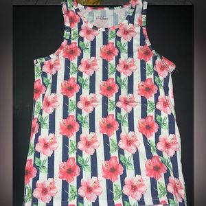 Mens floral striped tank